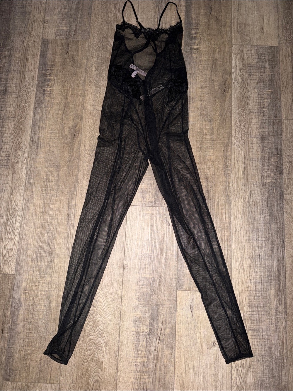 Victoria's Secret Black Sheer Lace Bodysuit Jumpsuit Size Small New with tags